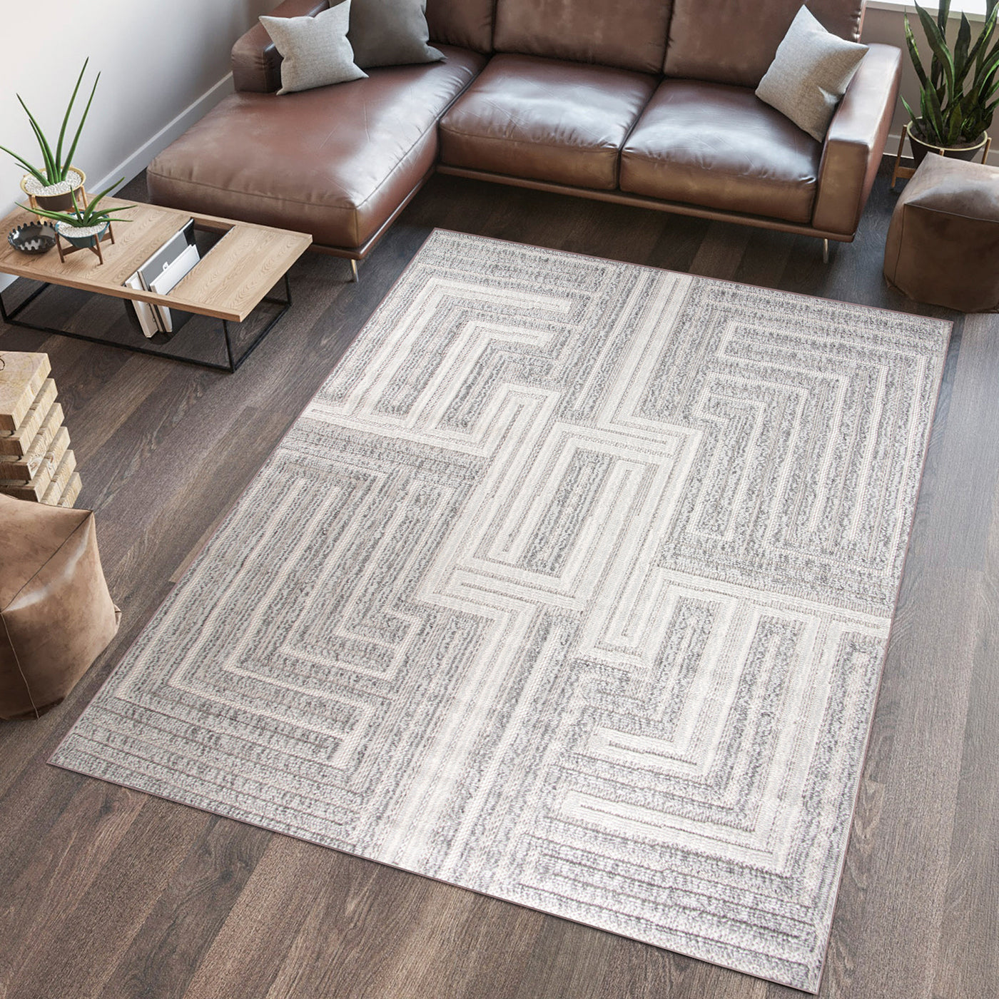 Jute Solterra Grey Rug - Kristal Carpets