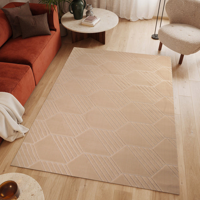 Sisal Quadran Beige Modern Area Rug