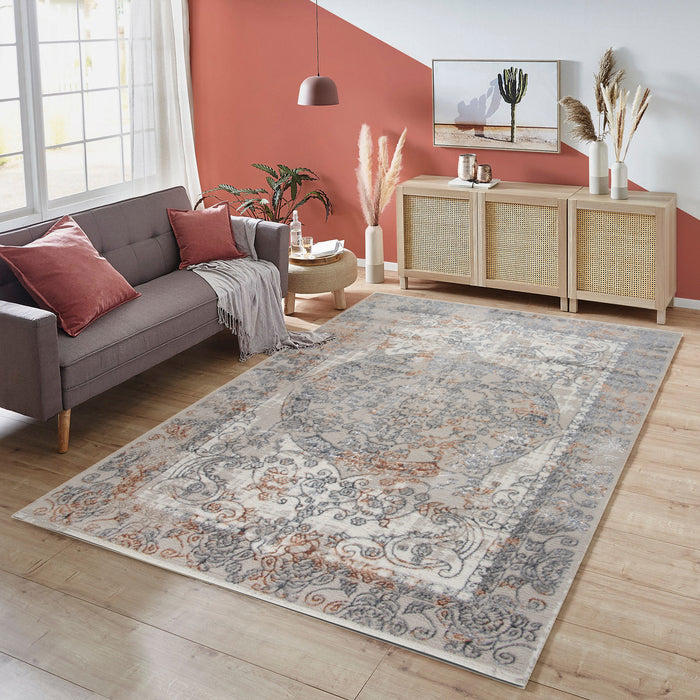 Alin Valyric Grey Modern Area Rug