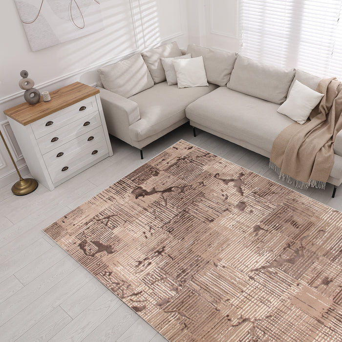 Joburg Kanyisa Brown Modern Area Rug