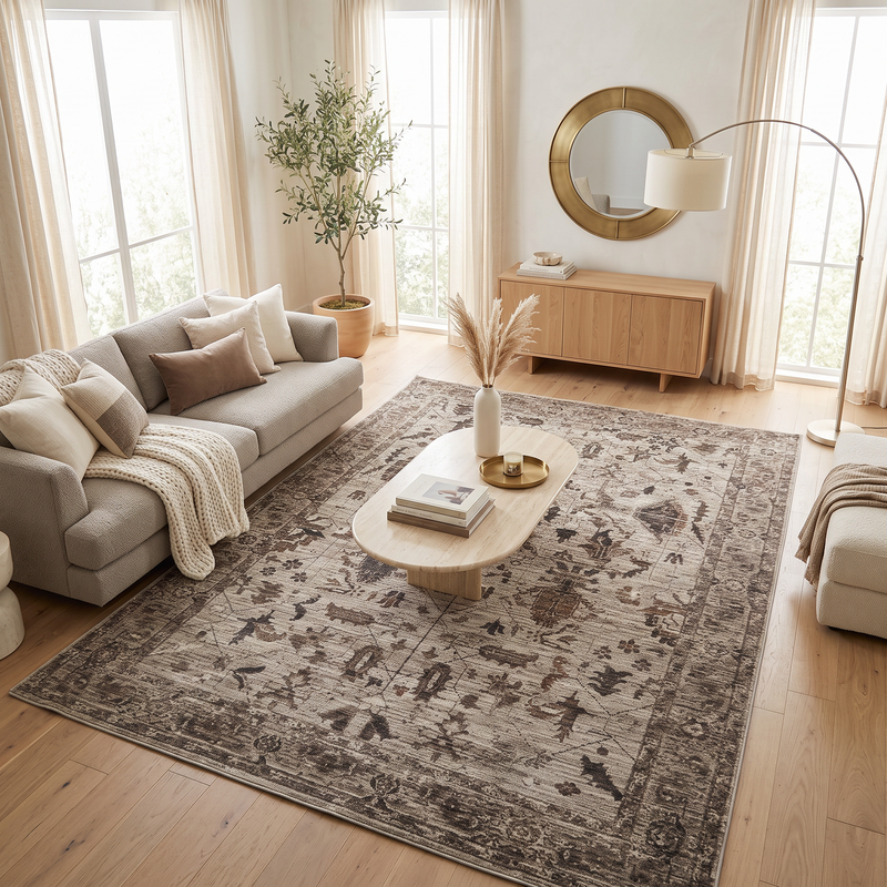 Dejavu Sand Oushak Rug