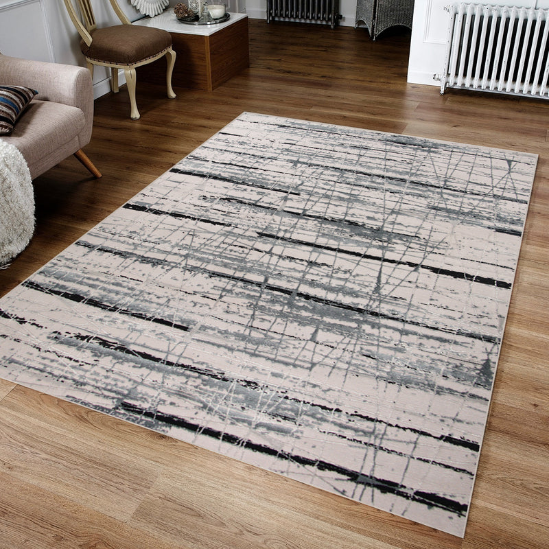 Joburg Phetra Grey Modern Area Rug