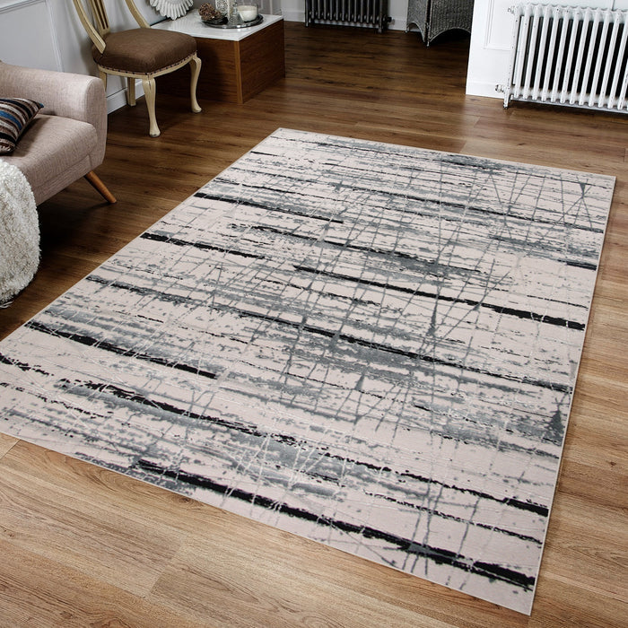 Joburg Phetra Grey Modern Area Rug