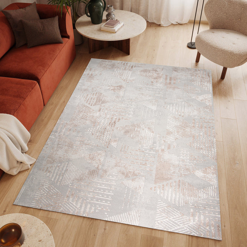 Rainbow Nebrya Grey Beige Rug