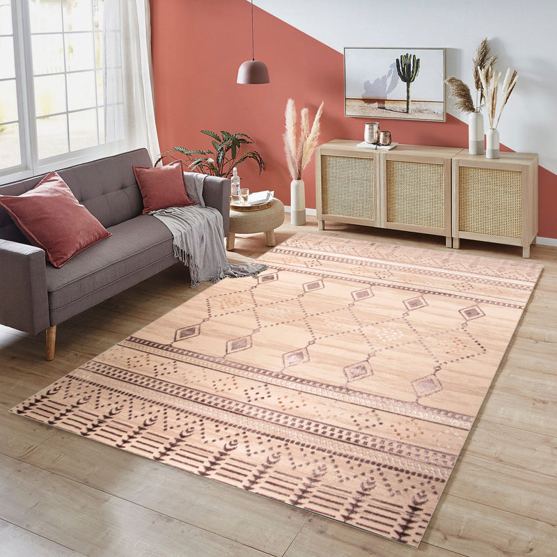 Alin Zyneth Brown Modern Area Rug