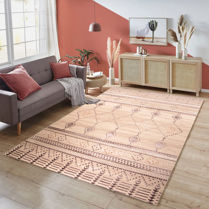 Alin Zyneth Brown Modern Area Rug