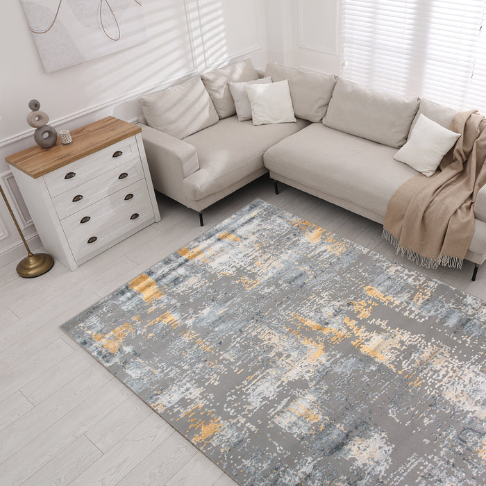 Joburg Reyzo Grey Yellow Rug