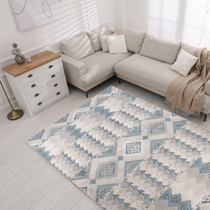 Rainbow Orivion Grey Modern Area Rug