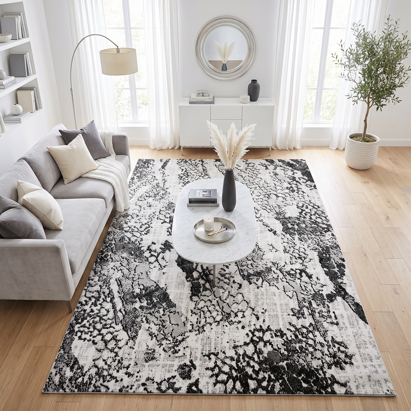 Alin Grey Lava Rug