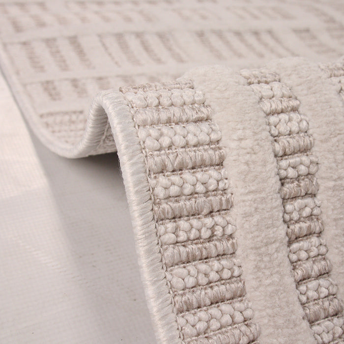 Levo Light Beige Stagger Rug