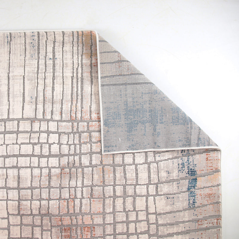 Rainbow Lunatrix Cream Light Grey Rug