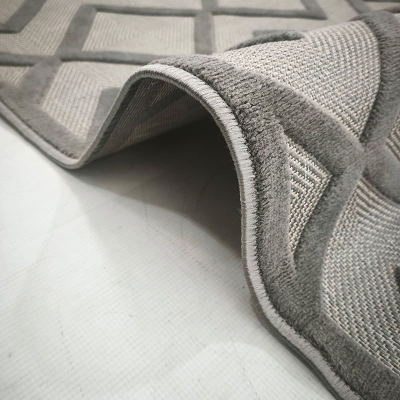 Sisal Grey Lattice Rug