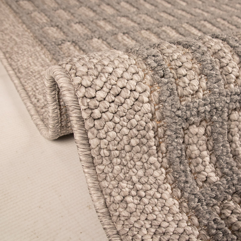 Mona Taupe Grid Rug