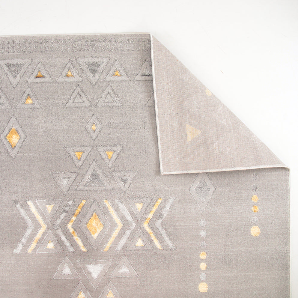 Yumosh Rug Alin Fenyra Grey Modern Area Rug - Kristal Carpets