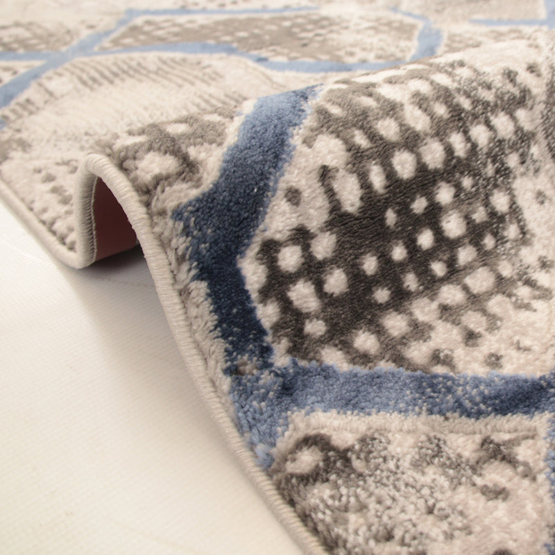 Diamond Lurvian Blue Modern Area Rug