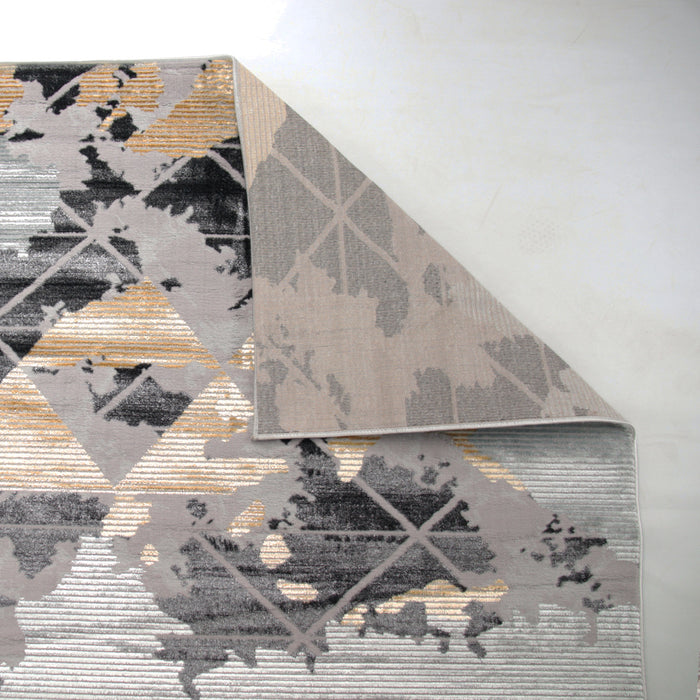 Alin Myrren Grey Modern Area Rug