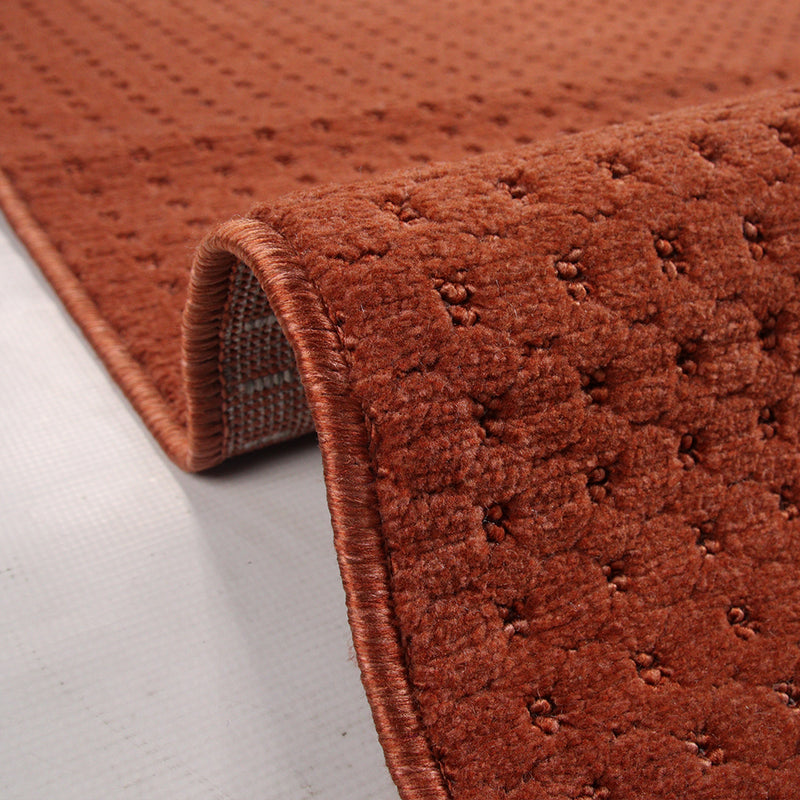 Levo Orange Grid Rug