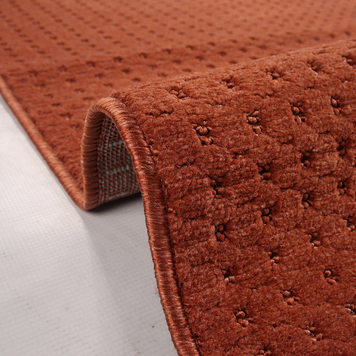 Levo Orange Grid Rug