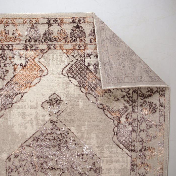 Alin Lurexis Beige Modern Area Rug