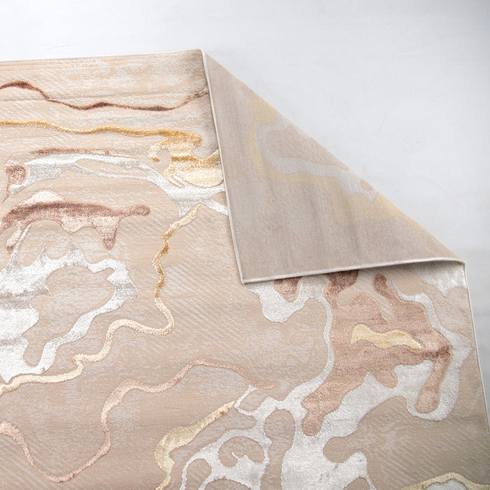 Alin Orvessa Beige Modern Area Rug