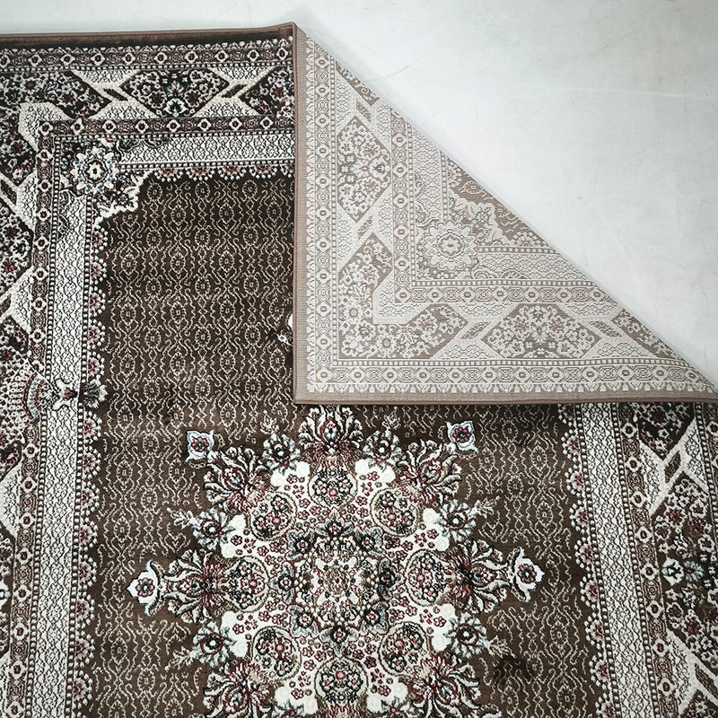 Hereke Tabriz Brown Rug