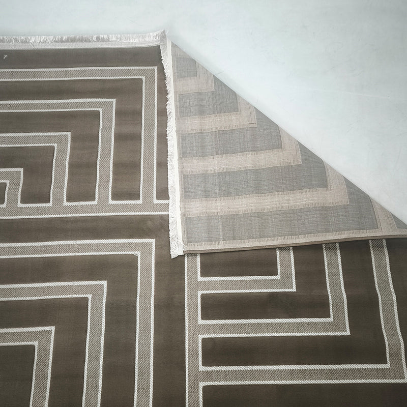 Sisal Taupe Labyrinth Rug