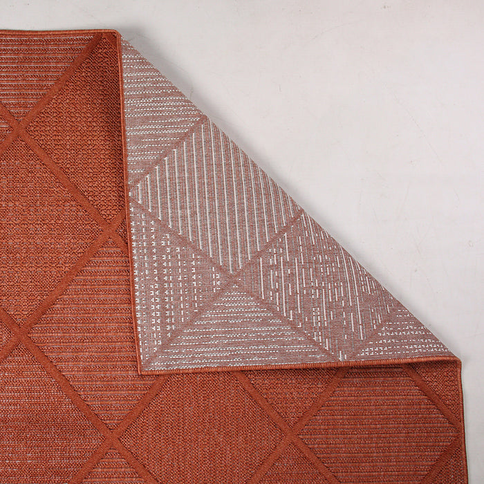 Levo Orange Diamond Rug