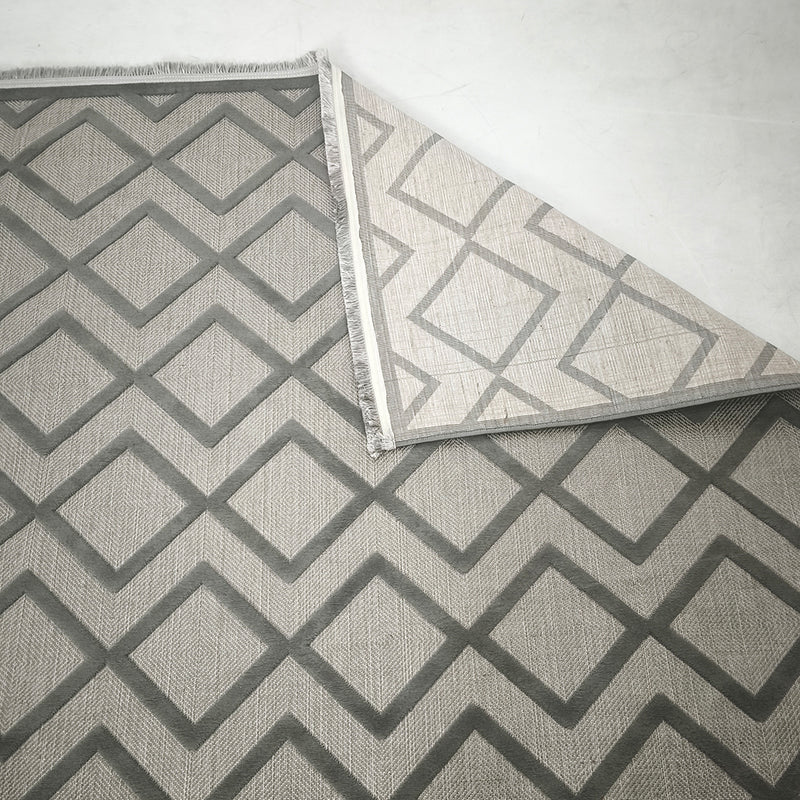 Sisal Grey Lattice Rug