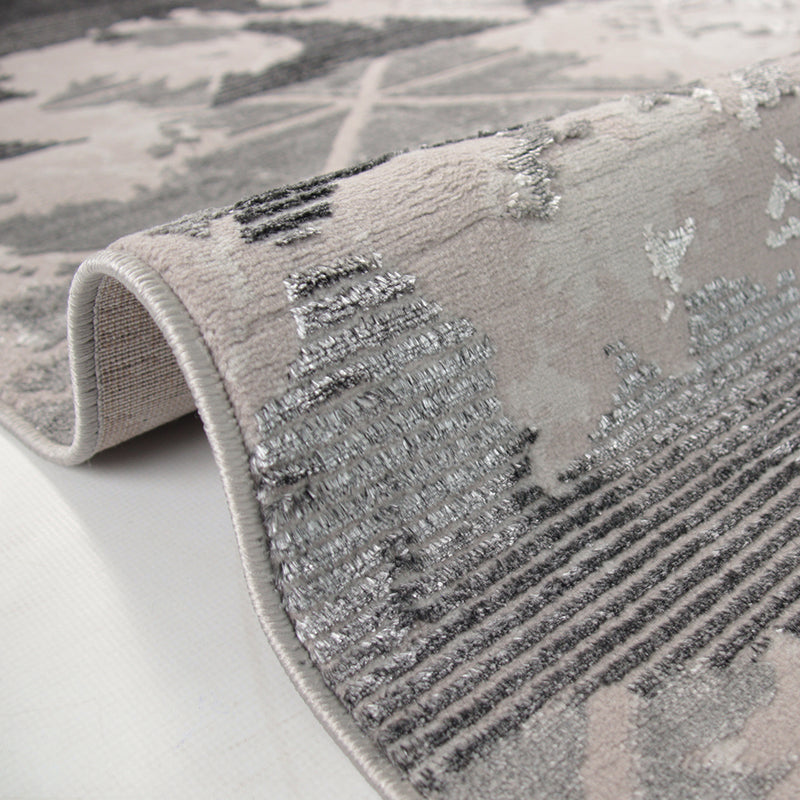 Alin Erythra Grey Modern Area Rug
