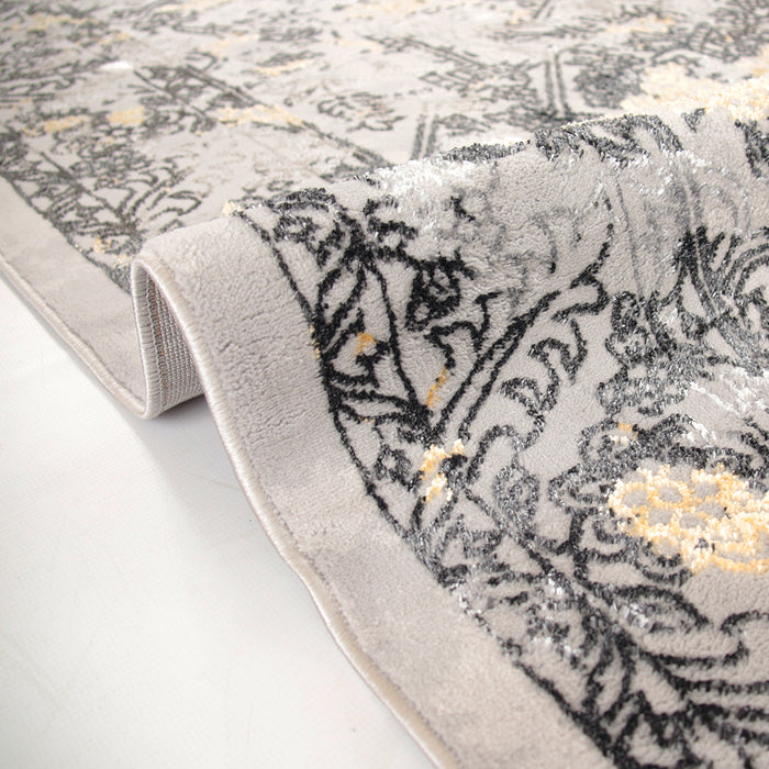 Alin Corvessa Grey Modern Area Rug