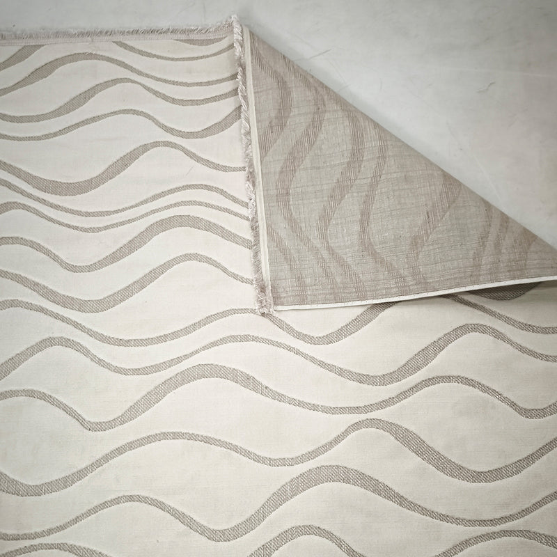 Sisal Ivory Wave Line Rug