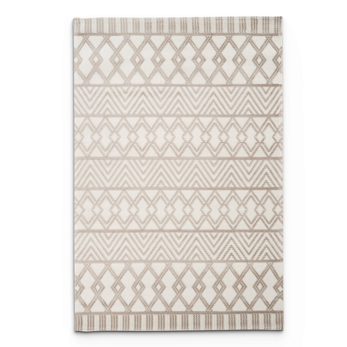 Camber Geometric Brown & Taupe Rug