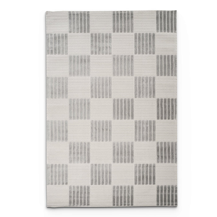 Camber Flora Geometric Grey & Silver Rug