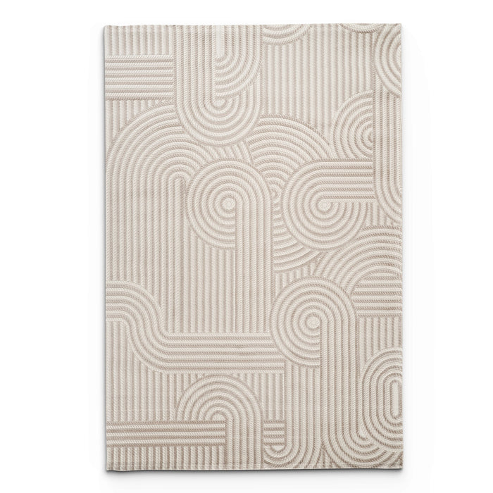 Camber Stone Geometric Brown & Taupe Rug