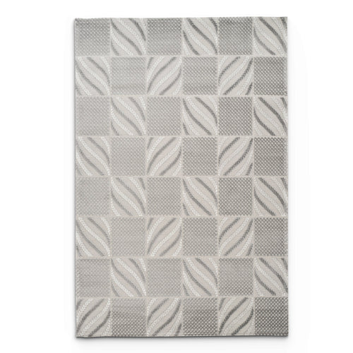 Camber Ridge Geometric Grey & Silver Rug