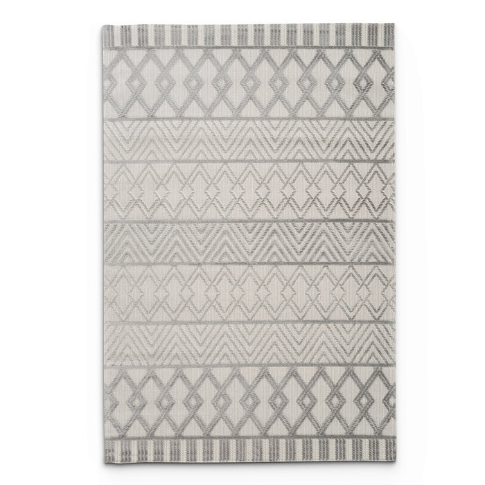 Camber Geometric Grey & Silver Rug