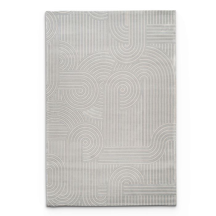 Camber Snow Geometric Blue Rug