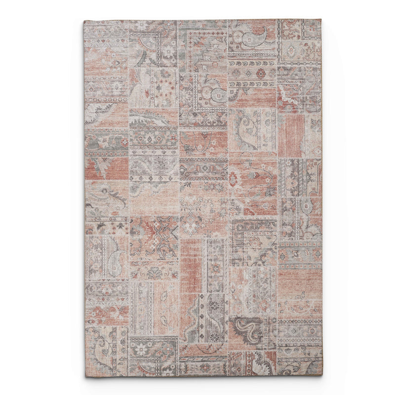 Portobello Beige Traditional Green Rug