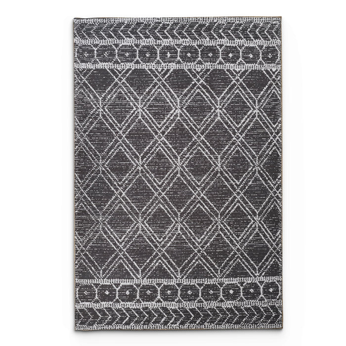 Portobello Fennel Traditional Black & White Rug