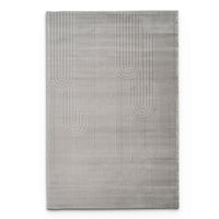 Camber Rust Geometric Grey & Silver Rug