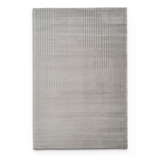 Camber Rust Geometric Grey & Silver Rug