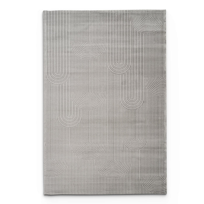 Camber Rust Geometric Grey & Silver Rug