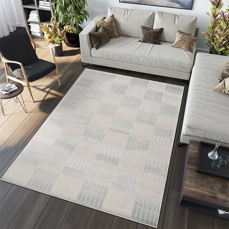 Camber Dahlia Geometric Blue Rug