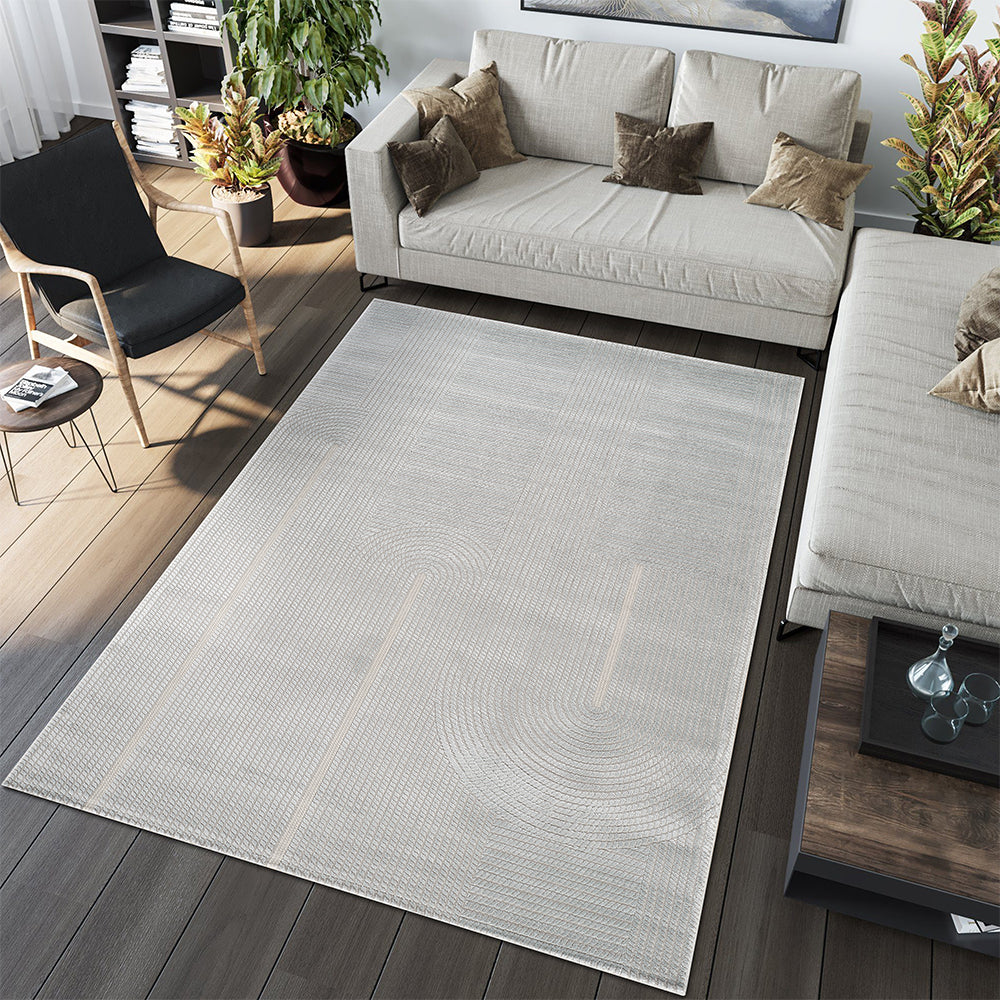 Delhi Seyru Light Grey Rug - Kristal Carpets