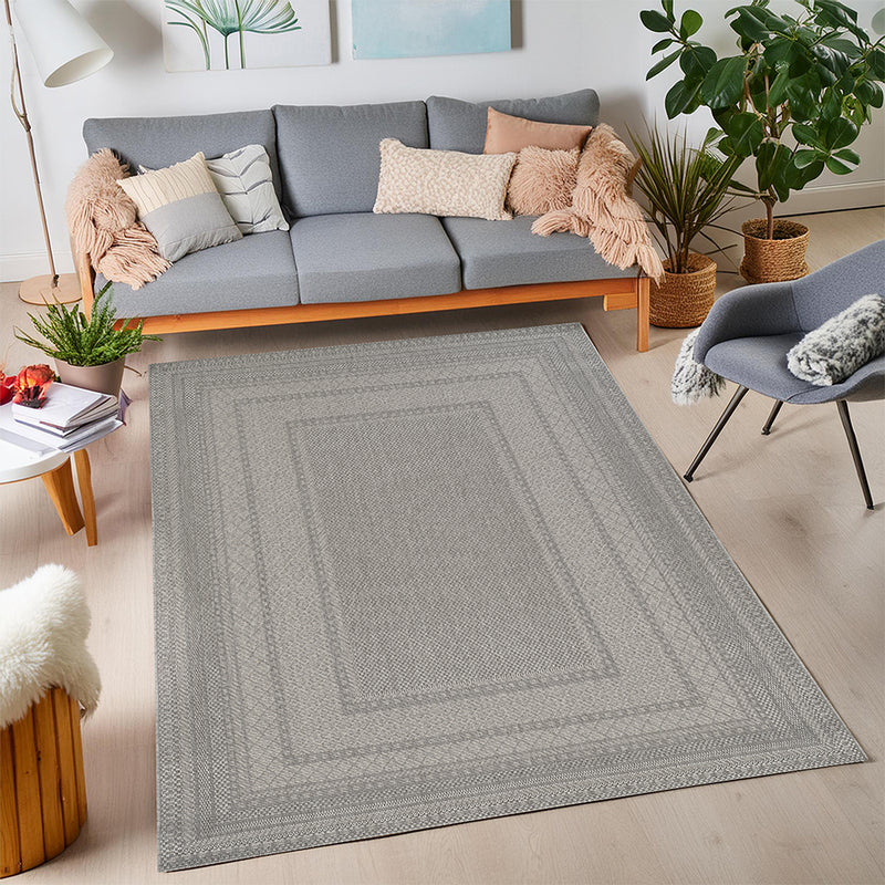 Oslano Jute Emsal Light Grey Rug