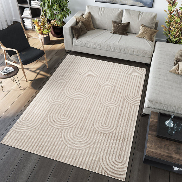 Camber Haze Geometric Brown & Taupe Rug