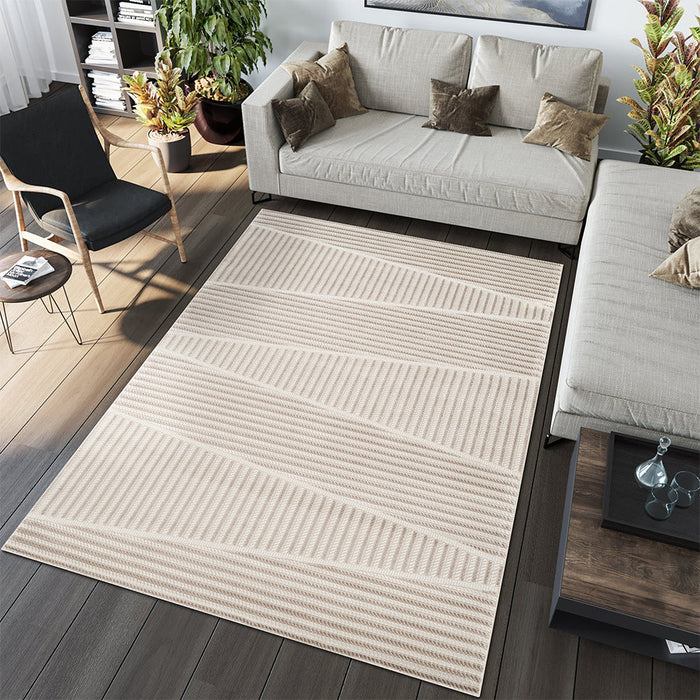 Camber Shore Geometric Brown & Taupe Rug