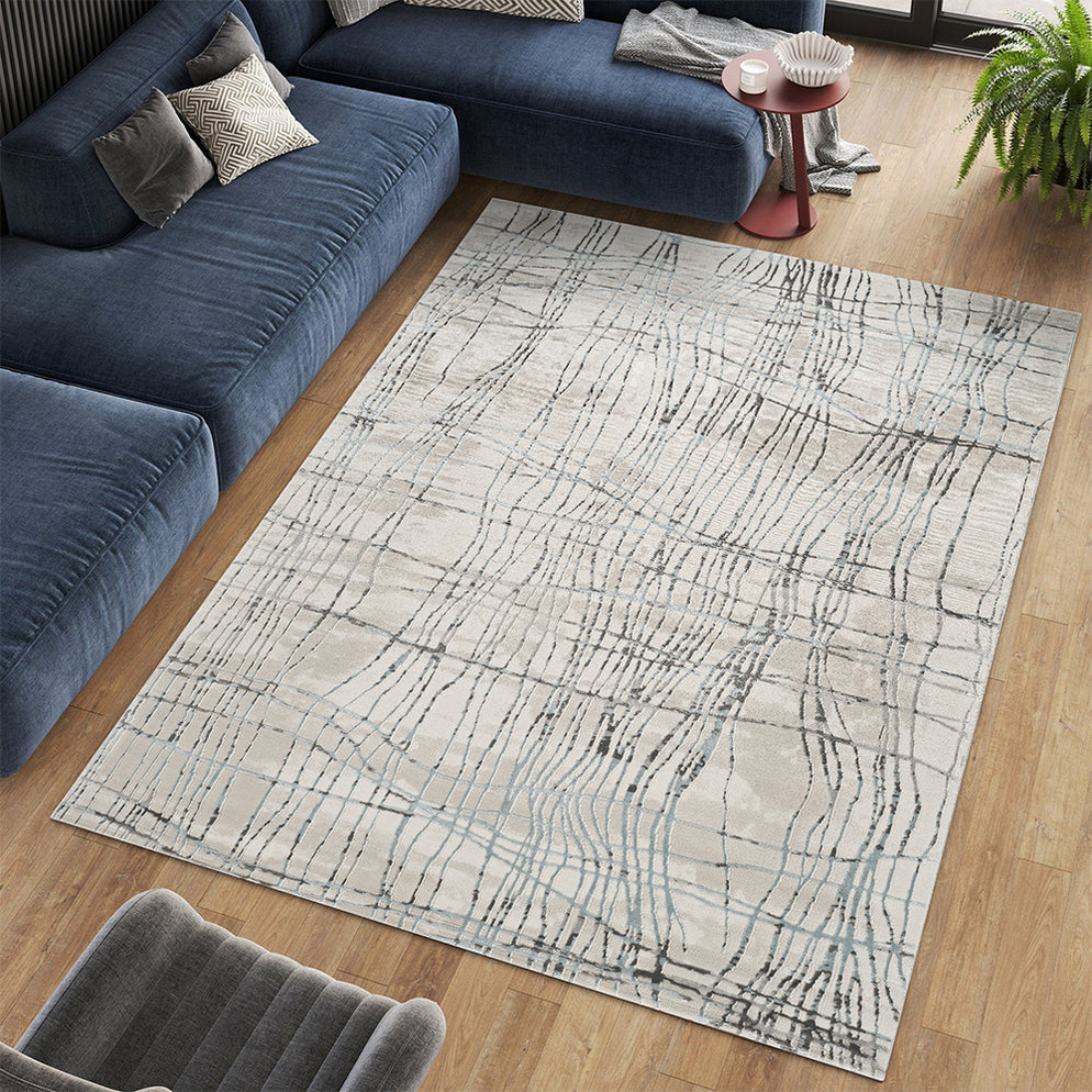 Lilla Yelma Light Grey Rug - Kristal Carpets