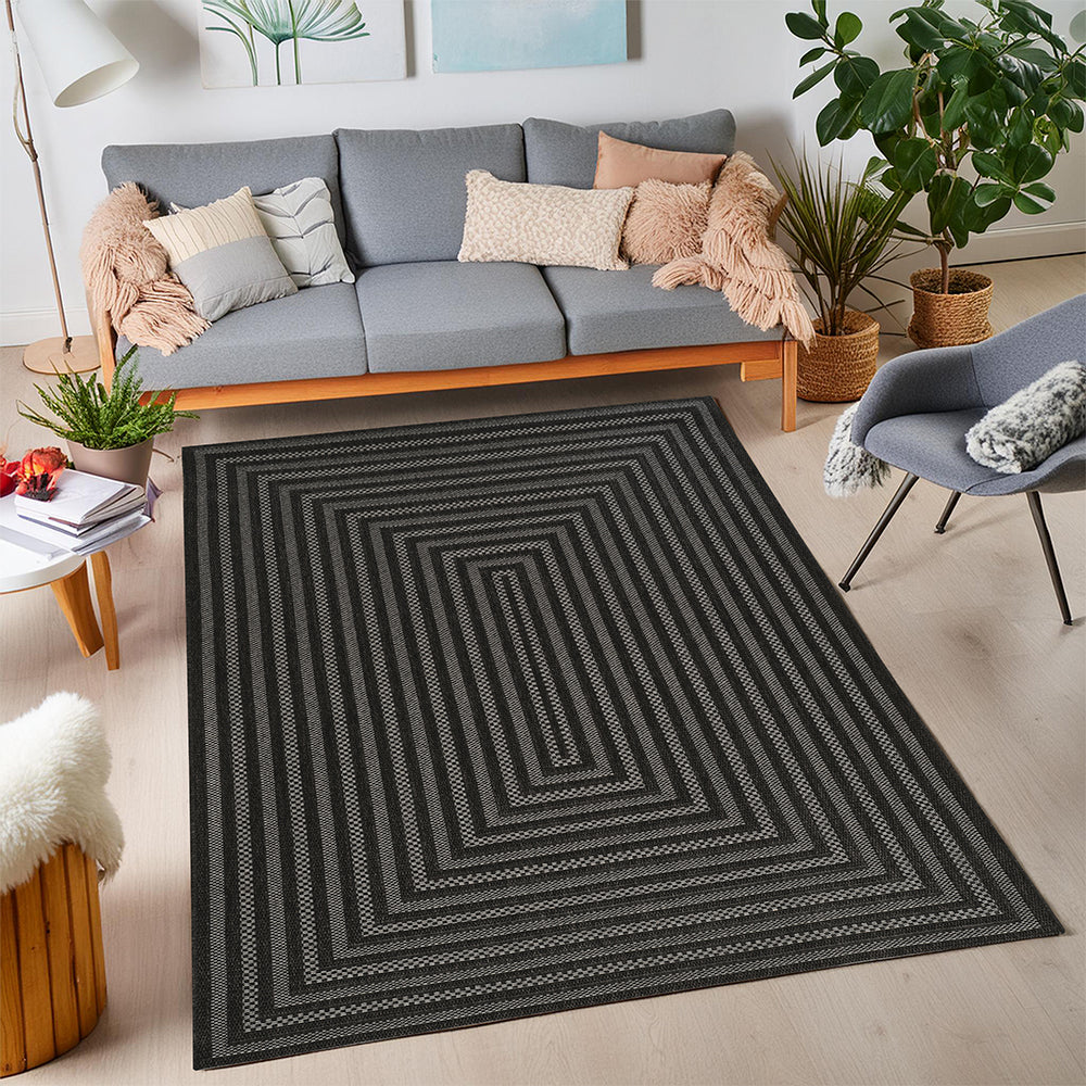 Natura Jute Fayra Black Rug - Kristal Carpets