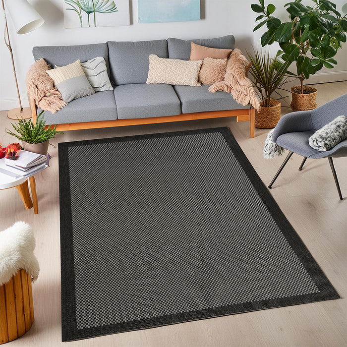 Natura Jute Yedra Black Rug